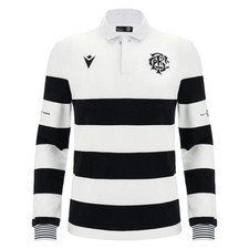 Macron Barbarians 23/24 Mens Home Cotton LS Rugby Shirt // RRP £72
