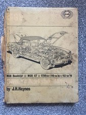 Haynes MGB Workshop Manual 1962 to 1974  - Roadster & GT   1798 cc