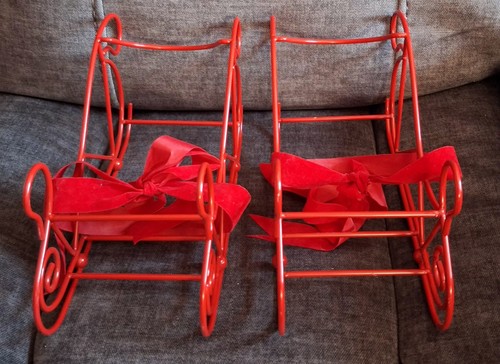 Red metal santa - metal, sleigh