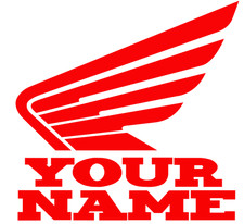 Pair | Personalised Honda Wings | Motorbike Tank Decals / Stickers  | UK Seller!