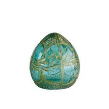 Faberge Modern Glass Egg Green