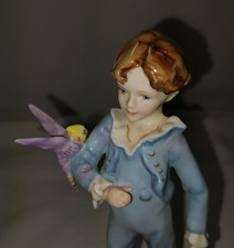 Royal Worcester Boy With Parakeet, Delightful, Perfect Condition