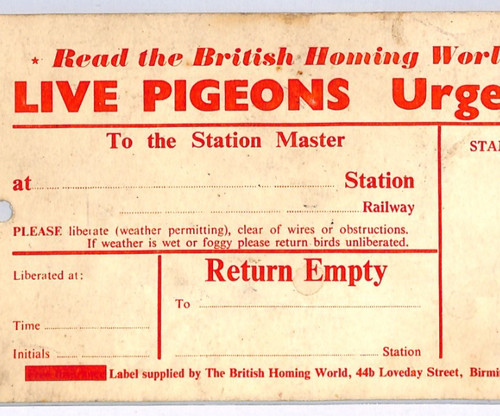 Railway basket label tag - gb,