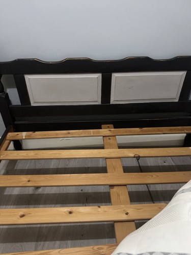 Shabby chic double wooden - shabby, bed