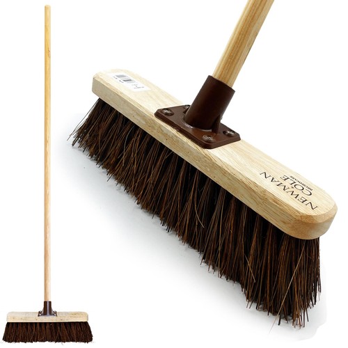 Yard broom 12in stiff bassine - yard,