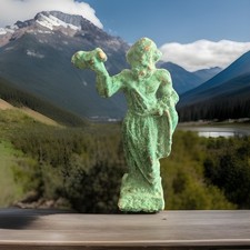 Old Roman or Roman Type Nuntius/Messenger Small Bronze Figure With Green Patina