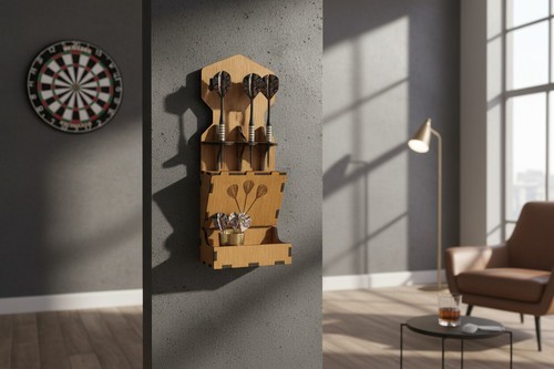 Handmade wooden dart holder - wooden, |