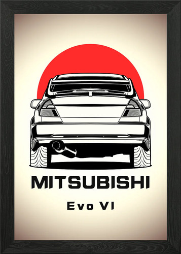 Mitsubishi evo framed wall - framed,