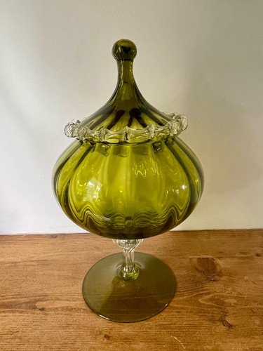 Vintage empoli green glass - green,