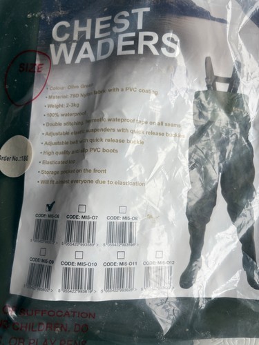 Adult chest waders waterproof - chest,