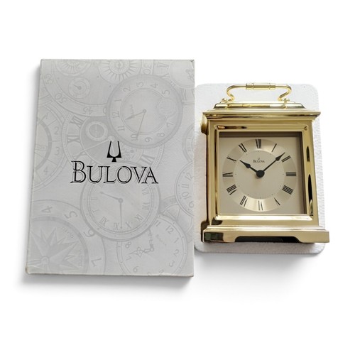Bulova brass mantel - brass, carriage