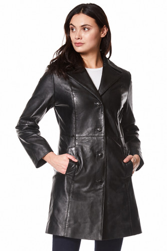 Trench ladies real leather - trench,