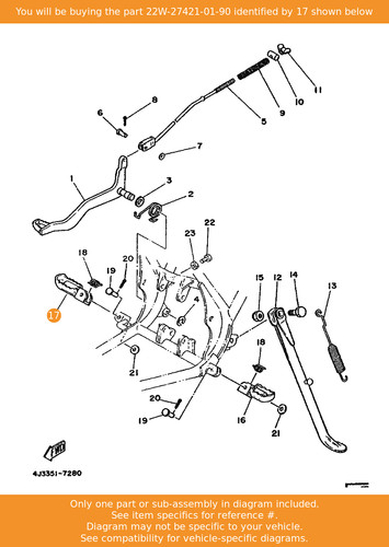 Yamaha footrest - footrest, 2