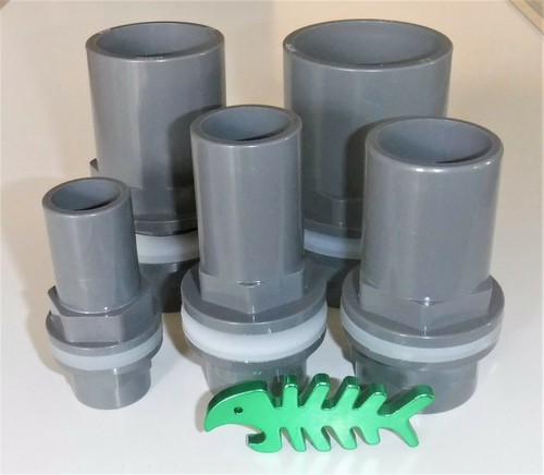 Bulk head tank connector - , pvc