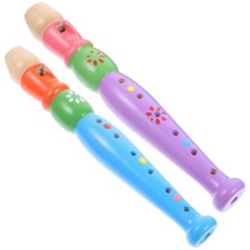 2Pcs 6-hole Piccolo Flute Wood