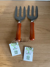 Set of 2 Wooden Handled Garden Tools / Hand Forks   **FACTORY SECONDS**