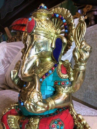 Ganesh large brass statue - ganesh,