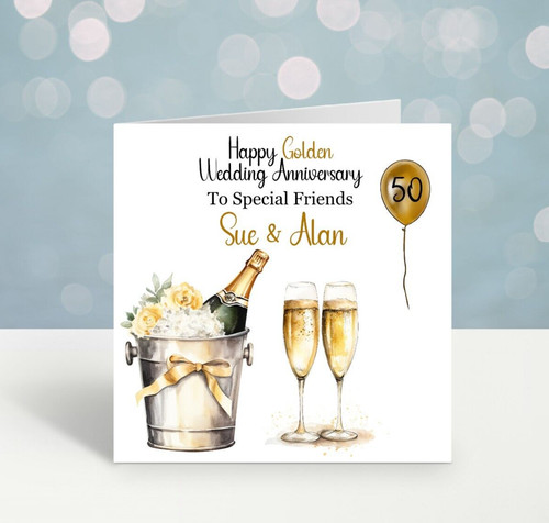 50th wedding anniversary card - 50th,