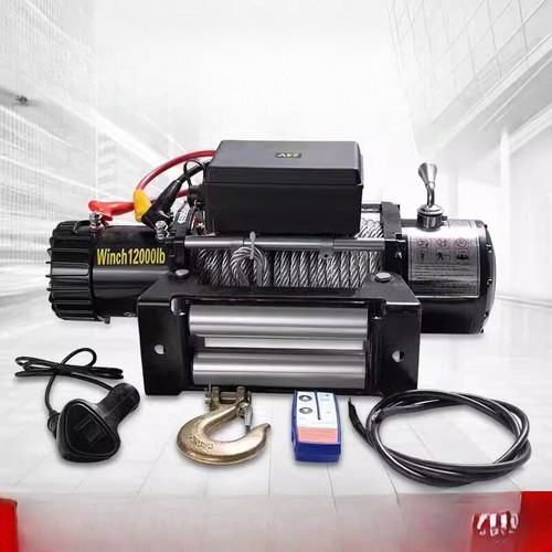 Electric winch pulling cattle - electric,