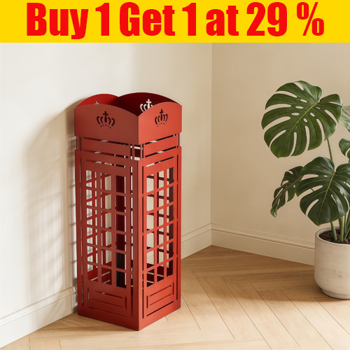 Metal telephone booth umbrella - metal,