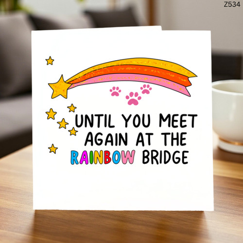 Pet sympathy card - card, “until