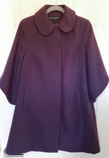 New Ladies Coat by M & S Autograph, Size 8, Purple Shade, Tulip ¾ Sleeves