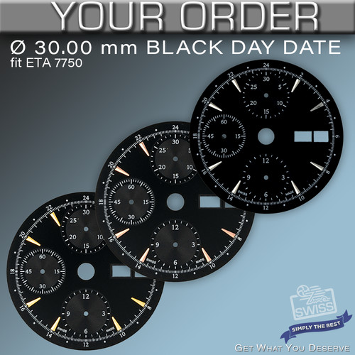 Dial fit movement - dial, eta