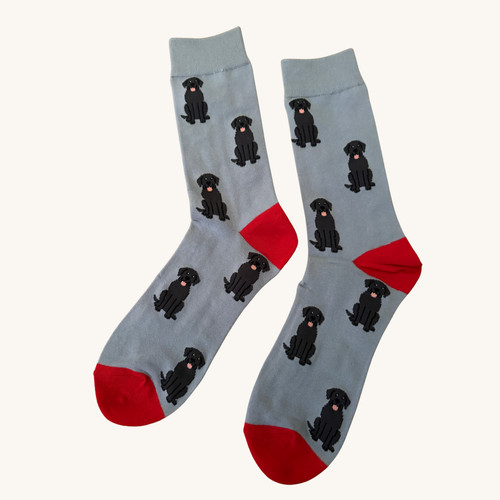 Black labrador socks - black,