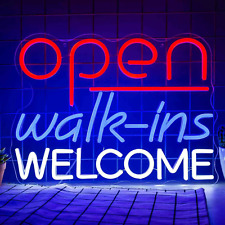 Open Walk Ins Welcome Neon