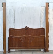 Attractive French Louis XV Antique Style Oak Double Bed Frame – Great Condition