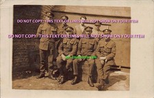 Ww1 British Army Section Pals Group of Soldiers Real Photograph Postcard