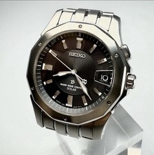 Seiko Brightz 7B22 Titanium Solar Radio Watch Japan Domestic 39mm black