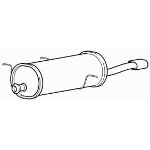 Quality rear exhaust silencer - exhaust,