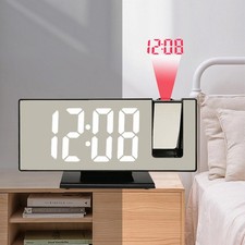 Smart LED Digital Alarm Clock Projection Temperature Projector Display Timer
