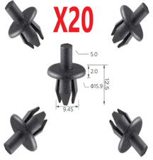 20x Clips Vauxhall Astra Corsa Front Wheel Arch Wing Lining Splashguard Plastic