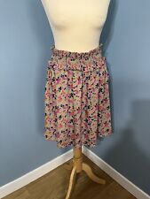 Numph Nuria Smocked Waist Skirt with Pockets Camel Multi