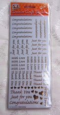 GREETINGS CRAFT PEEL OFF