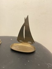 brass yacht vintage ship with bowl small dish with ship brass 