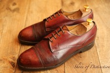 Edward Green Burgundy Grain Leather Derby Lace Up Shoes UK 10.5 F US 11 EU 44.5