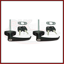 2 x Black L Handle with 2 Keys