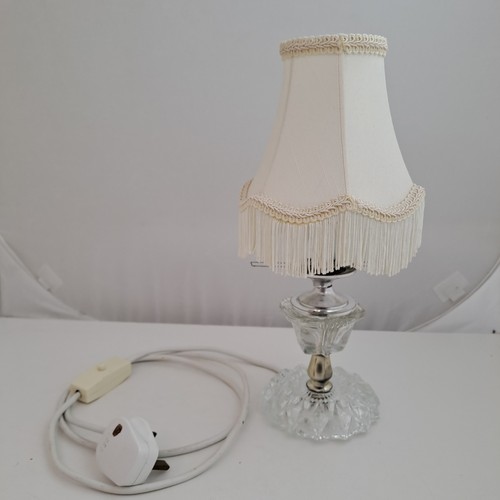 Vintage table lamp crystal - vintage,