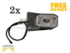 2 x White Clear Front Marker