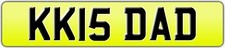KK INITIALS DAD NUMBER PLATE