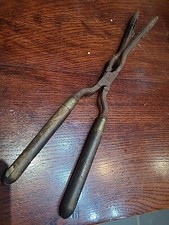 Curling , Crimping and Shaping tongs, Victorian, 11 Inches Long, Wrought Iron