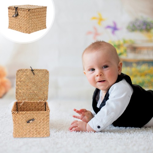 Rattan box with lid - ,