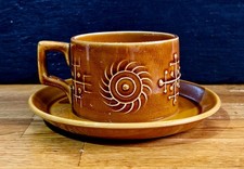 Vintage 1960's Portmeirion Totem Coffee Cup & Saucer by Susan Williams-Ellis
