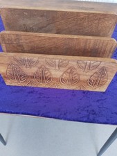 Wooden Oak Vintage Letter Rack