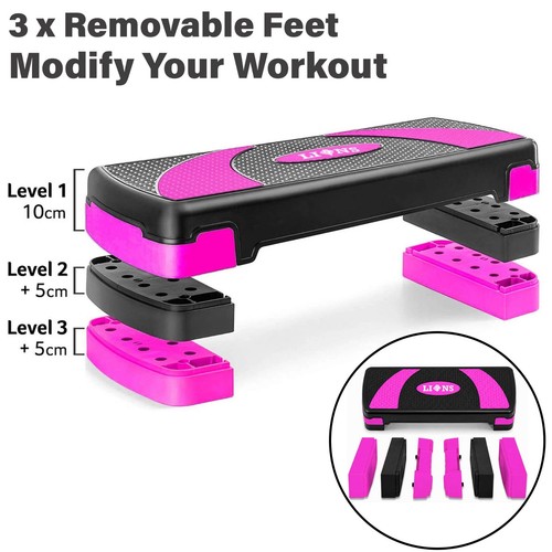 Adjustable aerobic stepper non - stepper,