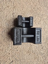 Vintage Cast Iron Weights  14lb And 56 lb Cleaned And Painted
