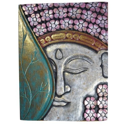 Wooden buddha plaque - wooden,